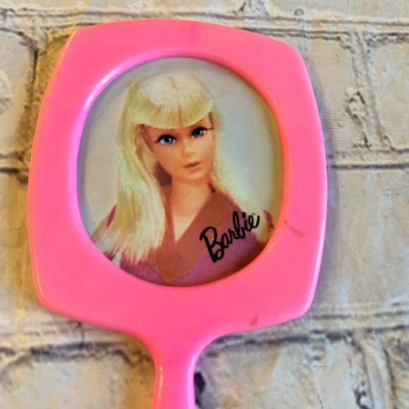 BARBIE (1960-70’S) PINK AND WHITE MIRRORS AND WHITE TRINKET BOXES FLORAL PATTERN - Picture 4 of 8